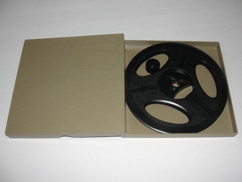 Dual 8 8mm Super 8 400ft Take-Up Film Movie Reel with Storage Case (Grey )