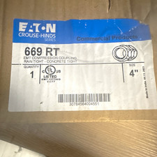 Eaton Crouse-Hinds 669 RT 4" EMT Compression Coupling Rain/Concrete