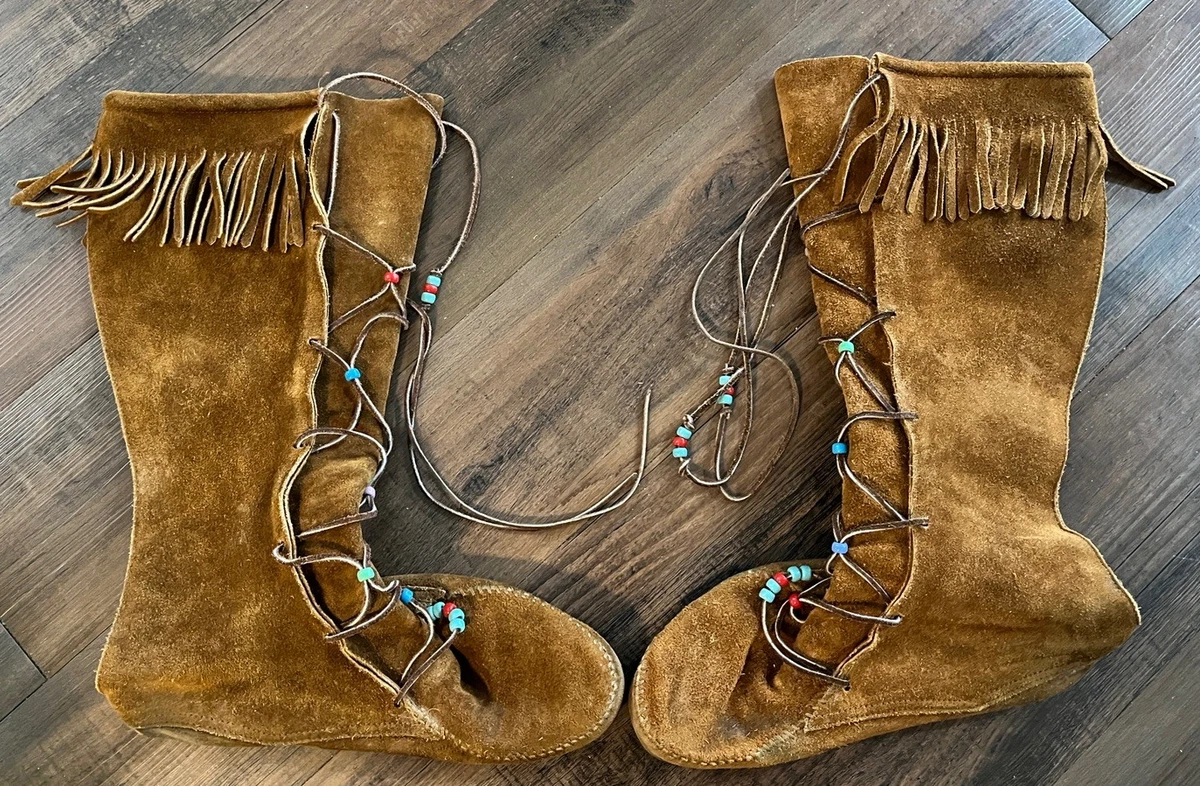 Minnetonka Women's Back Zip Ankle Booties – Soft Suede, Comfort Fit, Brown (Size 5.5) - View #3
