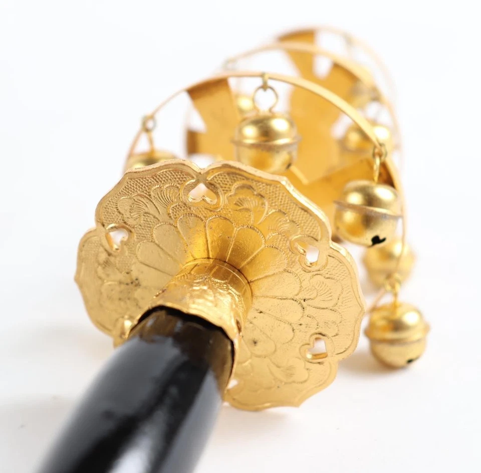 Toyoizumi Fukurei Kagura Suzu Shrine Bell Wand Miko Ritual Bell w/Wood Box Japan - Image 3 of 4