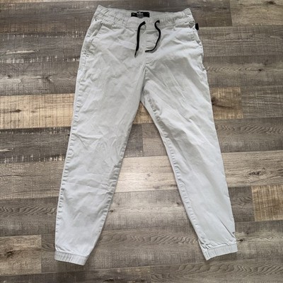 Hollister Skinny Jogger Mens Medium Gray Advanced Stretch Elastic Waist Pants 