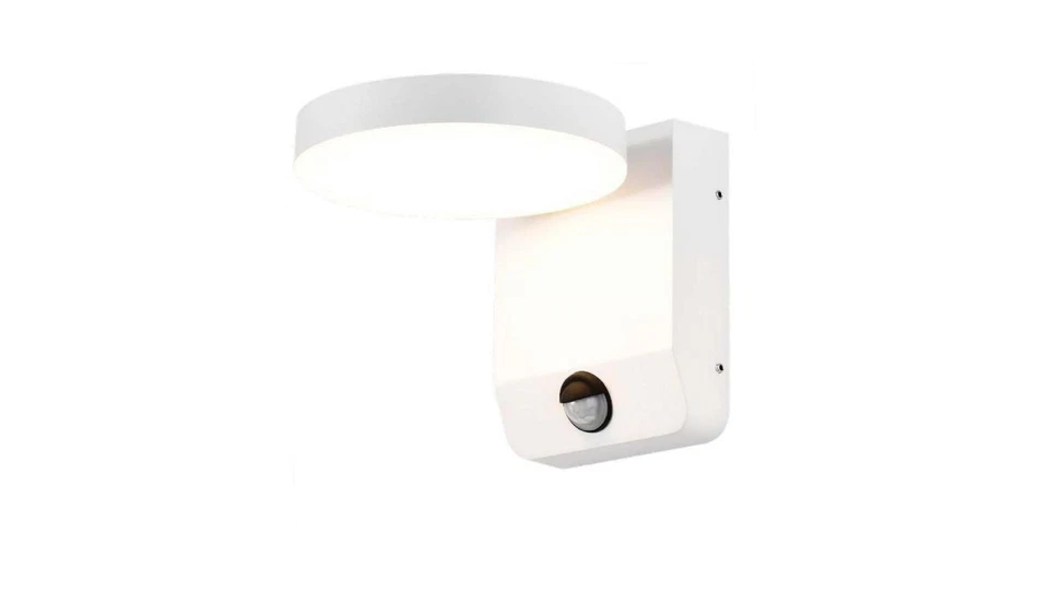 Oprawa elewacyjna LED 17W 2480lm 3000K czujnik regulowana Biała okrągła 2954 - Bild 1 von 1