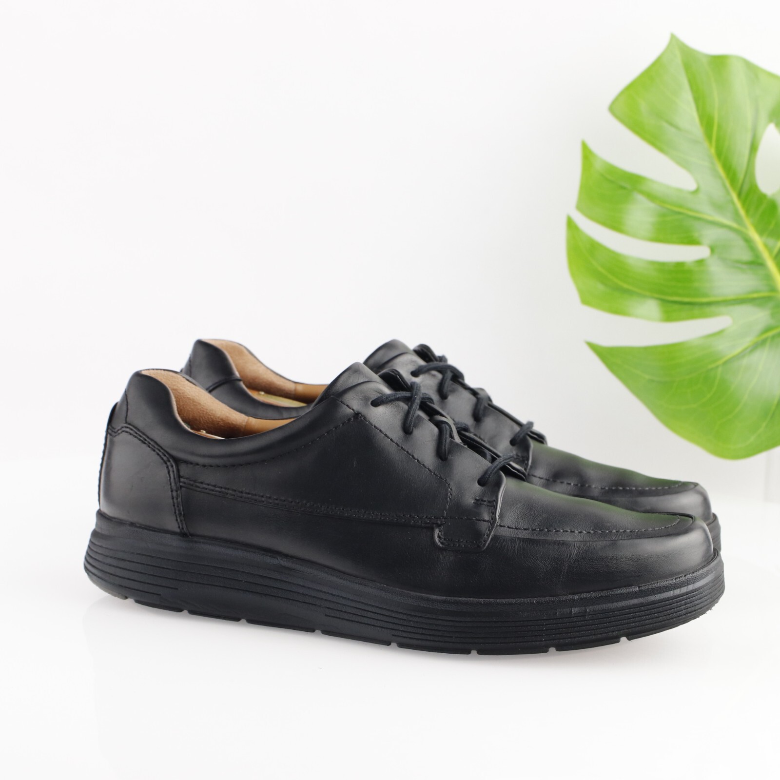 SAOLA Scarpa stringata casual Clarks uomo Un Abode Ease Oxford taglia 13 M pelle nera