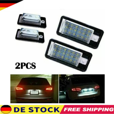 LED Kennzeichen Beleuchtung Audi A4 8E B6 B7 A3 8P A6 4F Q7 keine Fehlermeldung