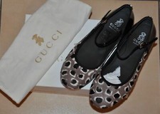 Authentic New Girls Gucci Pony Hair Ballet Flat ,size 34