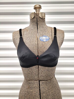 Vintage 1950s Carnival Black Bra Lingerie Sexy Intimates Size 34 A