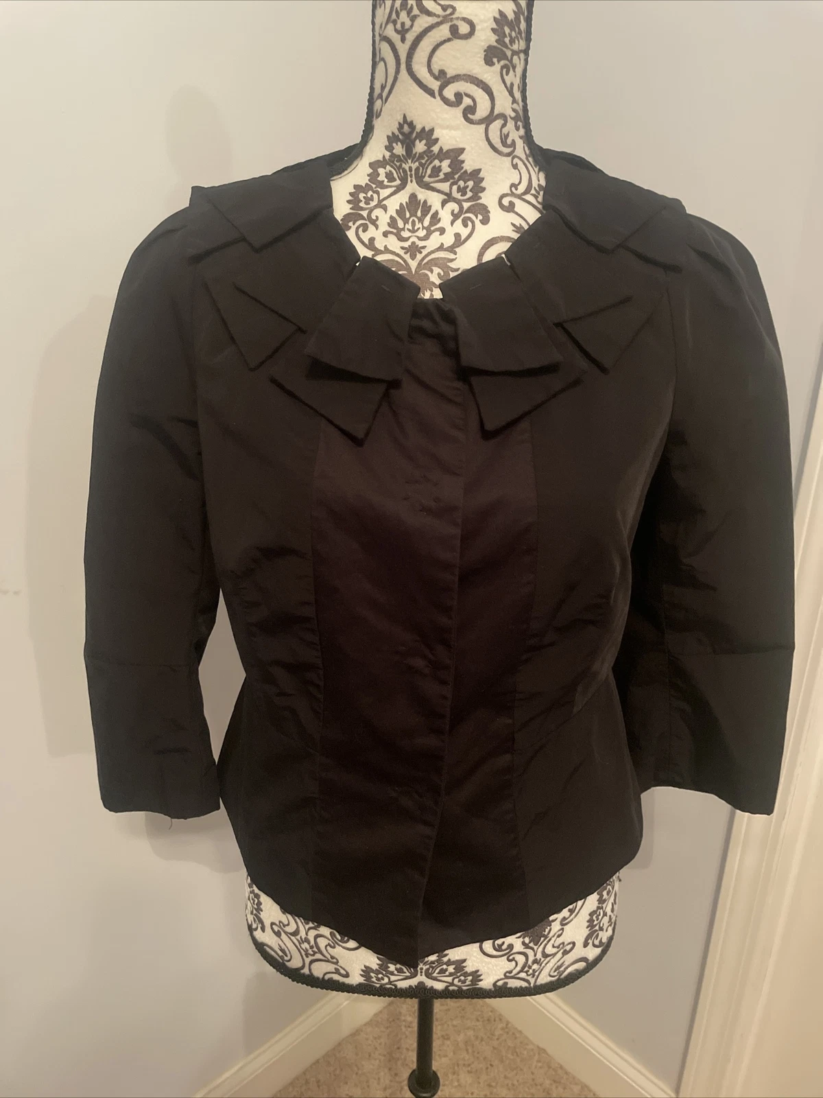 VETEMENTS Anthropology Elevenise Nero Taglia 6 ��Giacca con volant bohemien