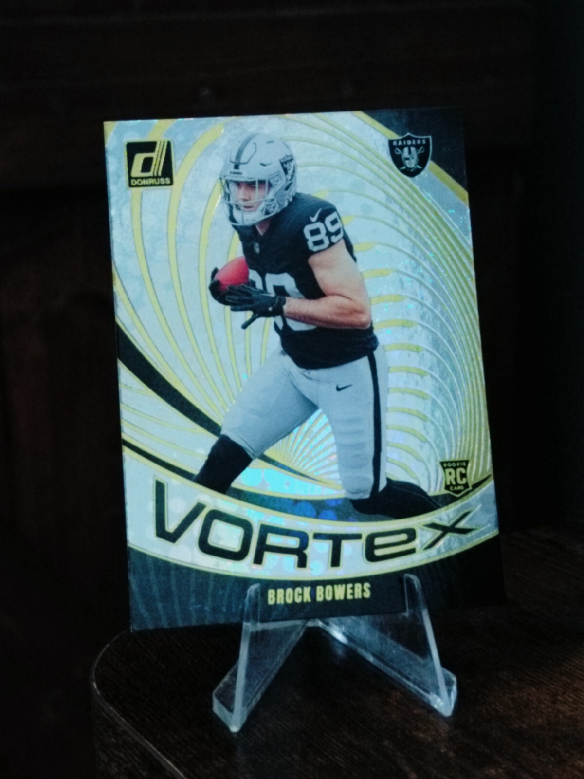 2024 Donruss Brock Bowers Vortex Rookie RC #VOR-BBO Raiders