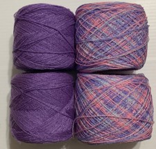 Crystal Hilo Lace. Colors 41 138. Acrylic/Rayon. 900 yards 1 set of 4