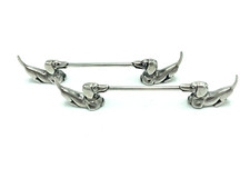 Art Deco WMF Messerb&auml;nkchen Dackel / Hunde / Jagdhunde / J&auml;ger  versilbert antik