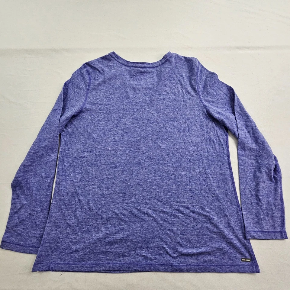 Camiseta para mujer Danskin Now púrpura manga larga calce holgado mezcla de algodón 2XL Foto 2 de 4