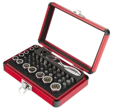 Sunex 9732 44pc 1/4" Drive Mini Bit and Socket Set with Duo Drive Ratchet