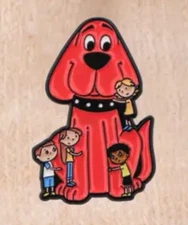 CLIFFORD THE BIG RED DOG enamel pin - lapel brooch cartoon - FREE SHIPPING