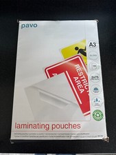 Pavo A3 Glossy Laminating Pouches - 2x75 Micron - Pack of 100