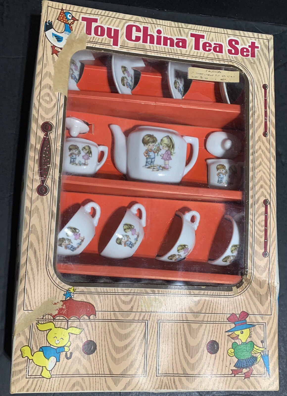 Vintage 1950s Child's Tea Set With Original Box16 Pc Set Little Boy