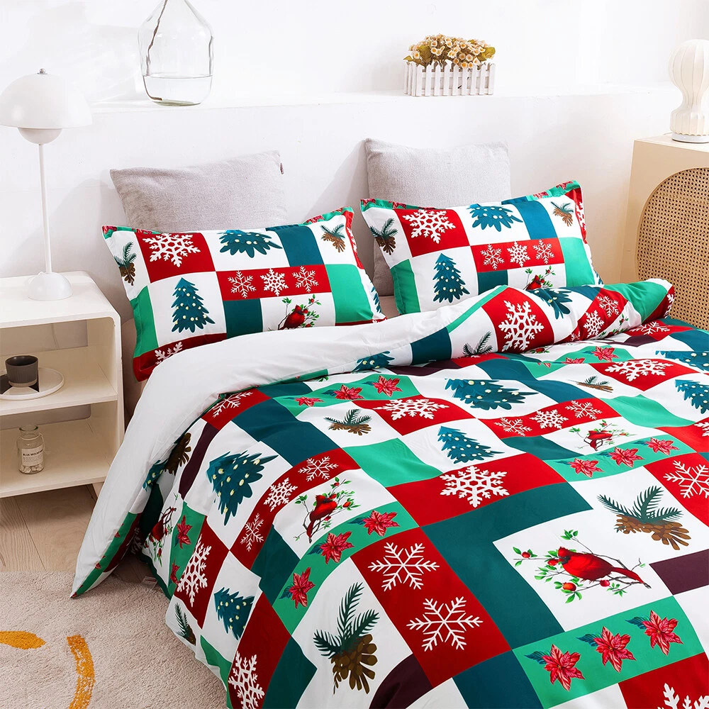3D Christmas Trees Snowflake Bedding Set | Christmas Gift | Christmas Decor