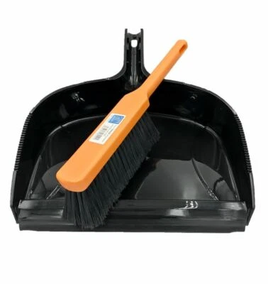 THE DUSTPAN AND BRUSH STORE Large Trade Big Strong Dustpan and Brush Set Ideal for Builders Garden etc