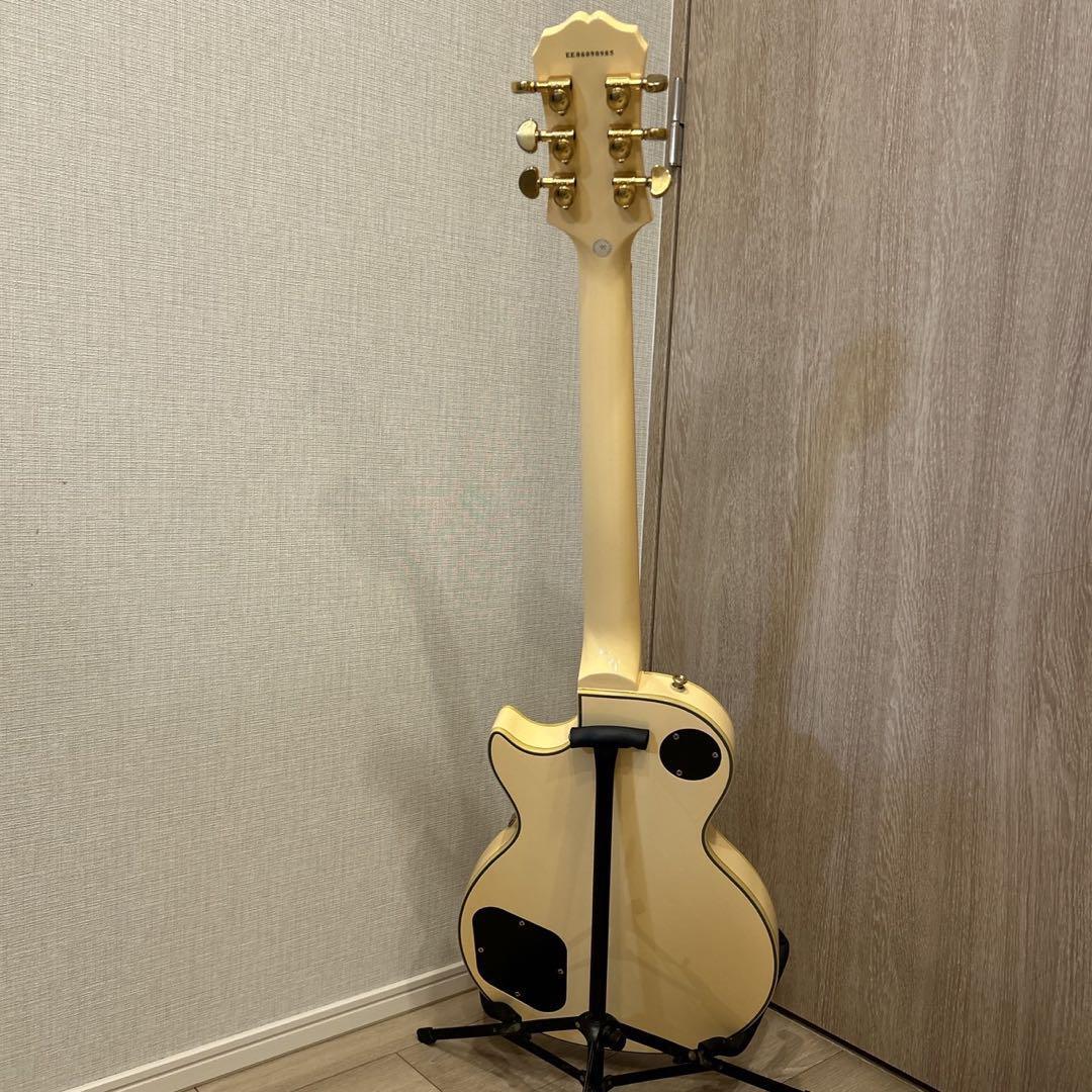 ︎ Epiphone Les Paul Custom white EEシリアル Used Epiphone Les Paul Custom White EE Serial Electric