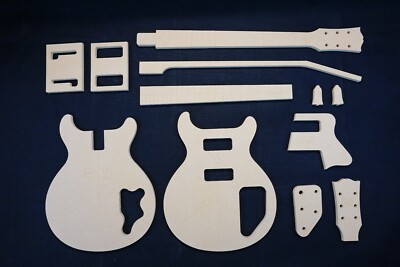 Guitar Templates ~ LP Doublecut ~ 1/2'' MDF ~ CNC Router Set w/ Neck