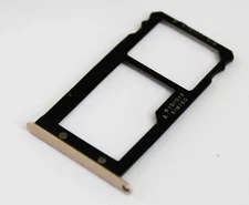 OEM HUAWEI G7 PLUS RIO-UL00 REPLACEMENT GOLD MICRO SD DUAL SIM CARD HOLDER TRAY