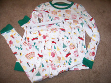 NWT Lauren Conrad PJ Pajamas Boy's 8  2 Piece Long Pant L/S Shirt  Holiday 