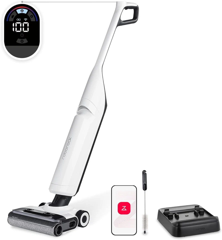 Roborock Flexi Pro Nass Trockensauger Kabelloser Staubsauger FlatReach LED,170W