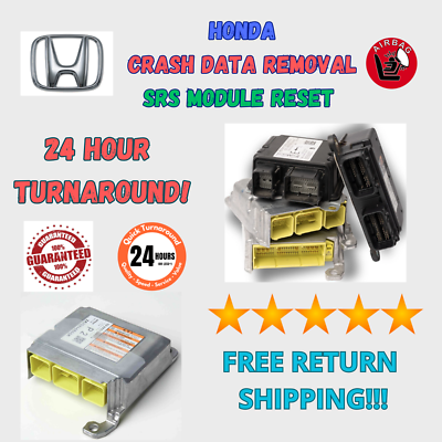 #ad HONDA SRS RESTRAINT MODULE CRASH DATA REMOVAL RESET REPAIR SERVICE $37.49