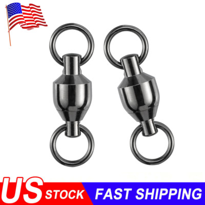 Dr.Fish Fishing Swivels Ball Bearing Snaps 35Lb-500Lb Saltwater 20/30/60pcs 