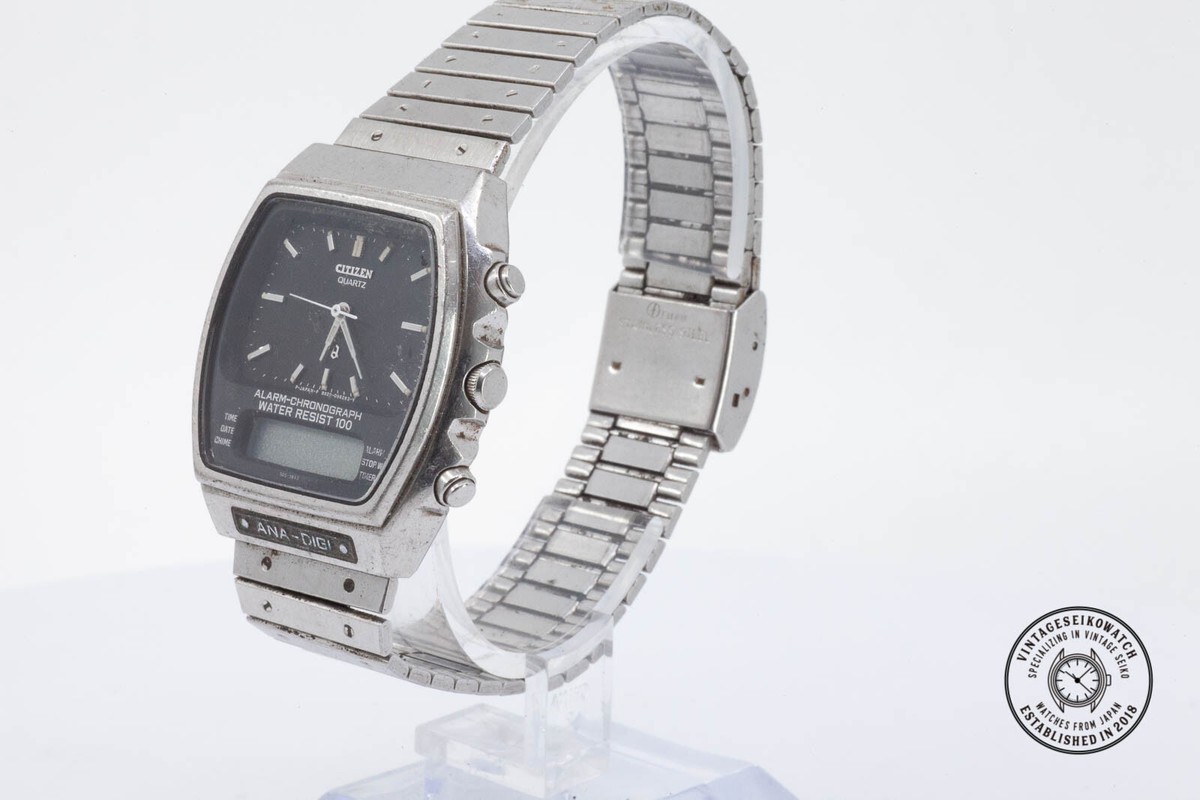 Vintage CITIZEN CQ QUARTZ DIGI-ANA 4-082206HA FOR PARTS/REPAIR