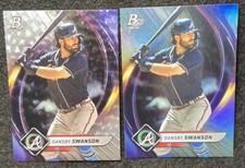 2022 Bowman Platinum -  Ice Foilboard # 100 Dansby Swanson - Braves + Base