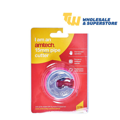 Amtech 15 mm rotierender Rohrschneider Schwerlast Sanitär Kit Werkzeug - C0260