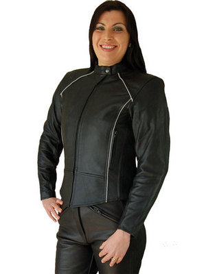 JTS Ladies Leather Motorcycle Motorbke Gina Jacket, CE Armour, Sizes 8-28 T  UK