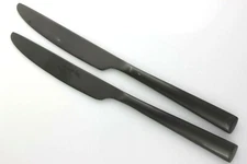 Hotel Collection 18/0 Stainless Silverware - Black Satin - Dinner Knives (2)