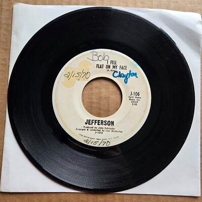 JEFFERSON I Fell Flat On My Face/Baby Take Me 45 7'' Record Vinyl Records
