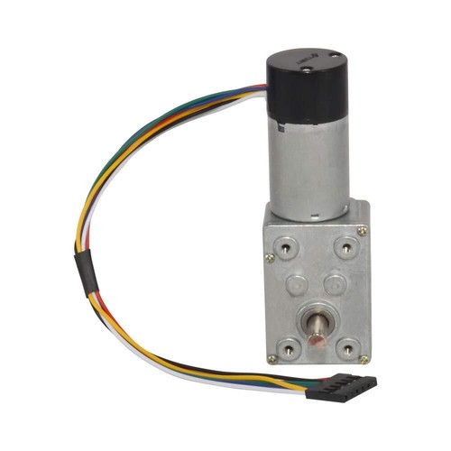 DC 12V Worm Gear Reducer Motor with Dual Channel Hall Effect Encoder 3 ...
