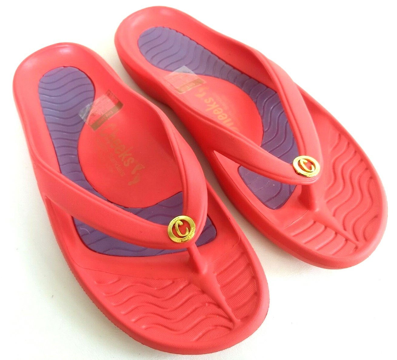 Tony Little Cheeks Health Thong Sandals Womens Size 7… Gem