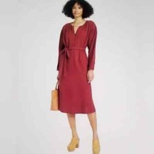Universal Thread Women's Balloon Long Sleeve Tie-Front Dress Small