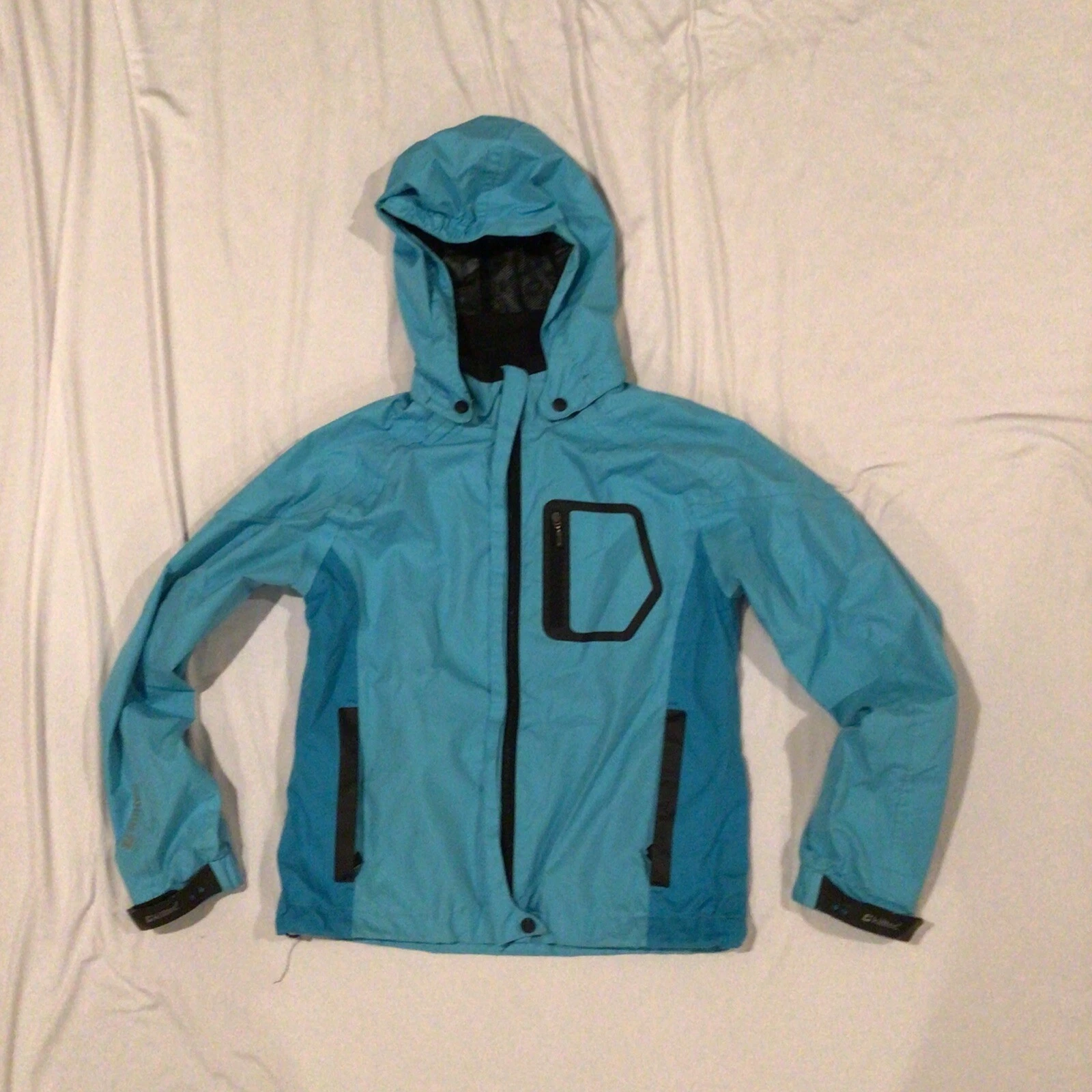 Killtec Technical Outdoor Rain Shell Jacket Youth 10 Waterproof Breathable Blue