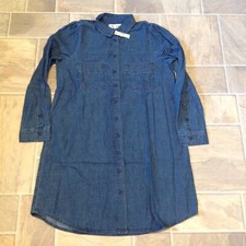 MADEWELL HARRIS PUFF SLEEVE SHIRT DRESS SZ S SMALL NWT BD PUFF SLEEVE