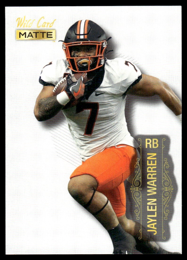 2022 Wild Card Matte White Jaylen Warren #MB-61