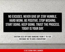 Motivational Quotes Banner - Home Gym Wall Art