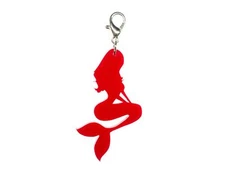 Mermaid Charm Zipper Pull Pendant Miniblings Nixe Red