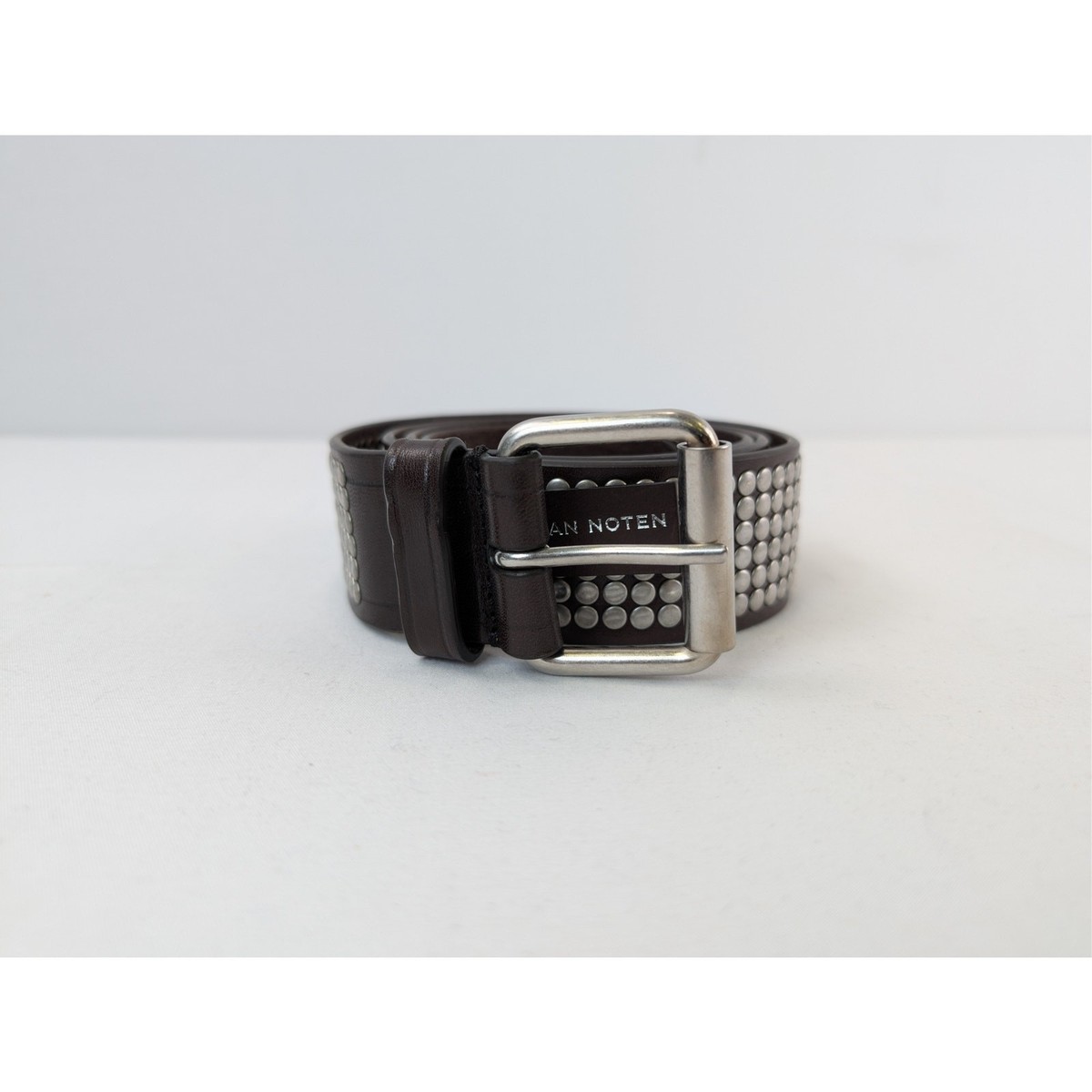 Dries Van Noten Belt Brown Leather Buckle Hip S Leather Belt in Rust – SVRN main image 2