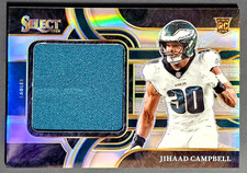2025 Panini Select Jumbo Rookie Swatch Jihaad Campbell Prizm /149 Eagles RC SP