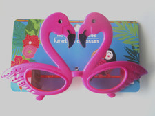 PINK FLAMINGO FUN Bright Pink Plastic SUNGLASSES Novelty PARTY Glasses Women's
