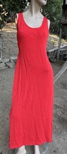 St. John Evening Maxi Dress Knit Red Cross Back Back Gown Party 4 6 8