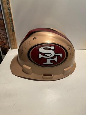 RARE VINTAGE NFL SAN FRANCISCO 49ERS MULTI-SIGNED MSA HARD HAT (size M) with COA