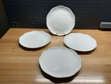 Lot Of 4 Lenox BUTTERFLY MEADOW CLOUD White 9” Salad Plates