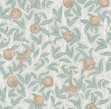 Graham & Brown William Morris At Home Bird and Pomegranate Duck Egg Wallpaper