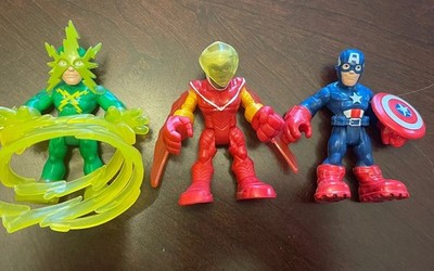 Playskool Marvel Super Hero Adventures Squad Figures Lot Electro Captain America